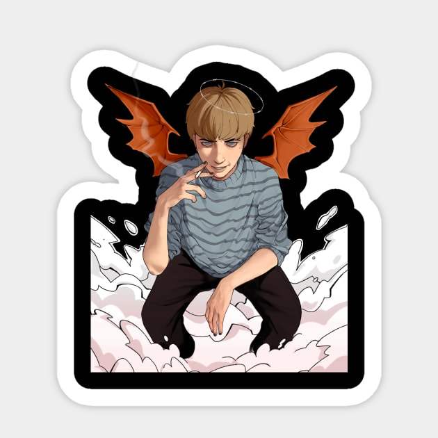 Fallen angel Sticker by Sillyani